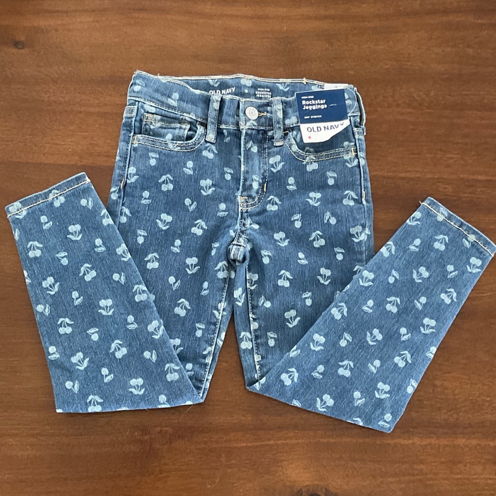 Old Navy Floral Patterned Kids Jeans